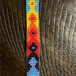 Colorful Huichol Beaded Bracelet